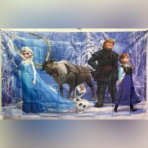 Frozen Theme Birthday Backdrop Banner 6x3.6Ft.